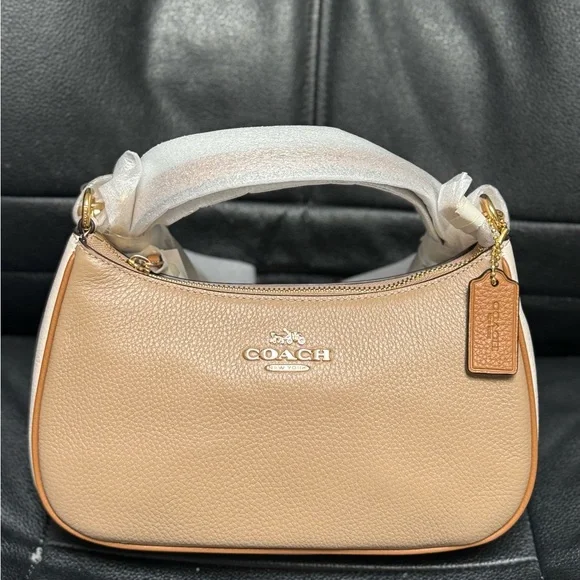 COACH Leather Teri Shoulder Bag In Colorblock CA173 Taupe Multi NWT